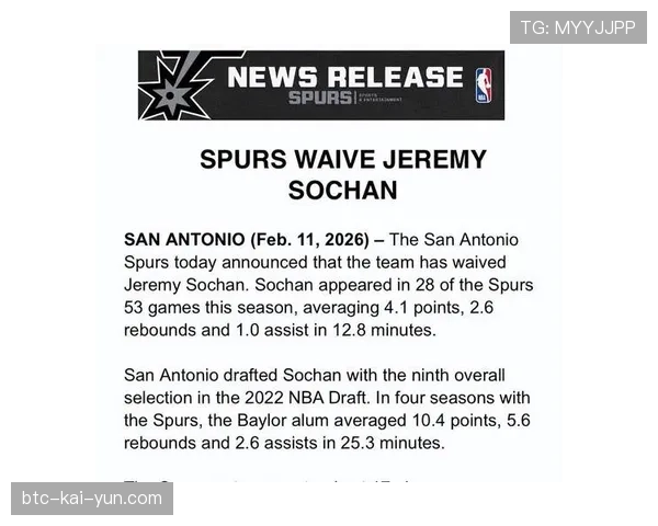 马刺裁掉前锋索汉，曾被视为建队基石如今无球可打